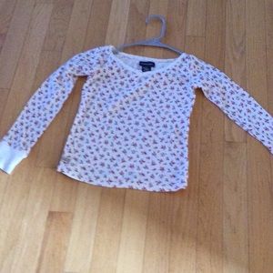 White Ribbed Rose Top